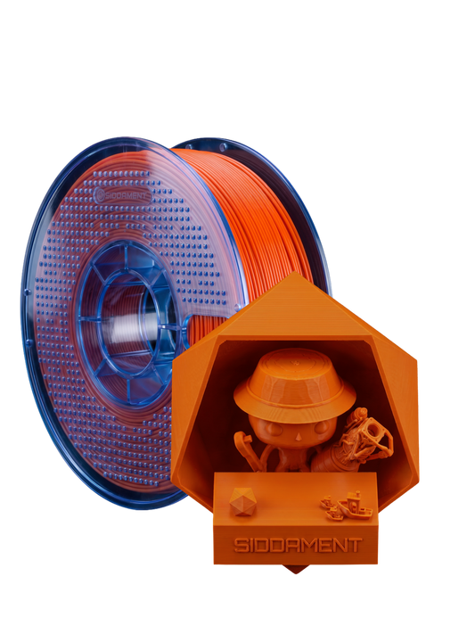 Matte Orange PETG V2 spool with 3D printed parts
