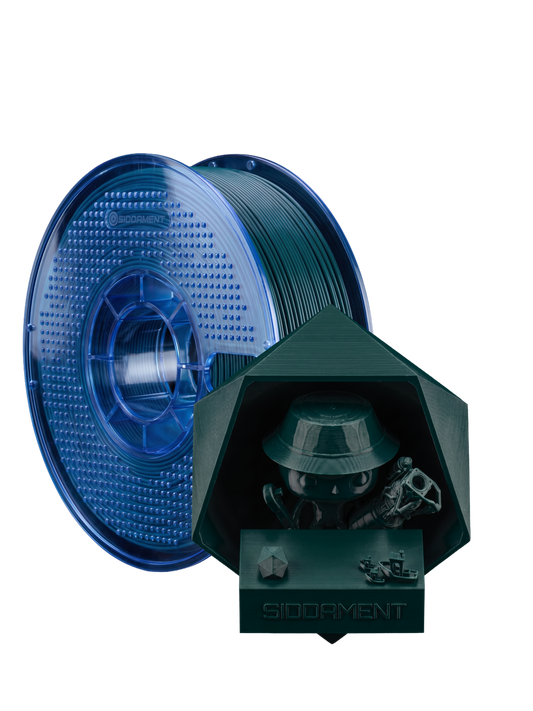 Matte Petrol PETG V2 spool with 3D printed parts