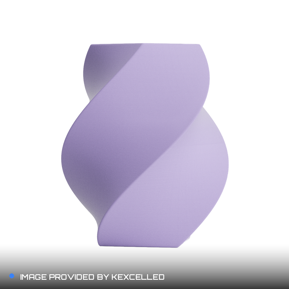 Matte Rattan Purple PLA V4 printed sample, image provided by Kexcelled