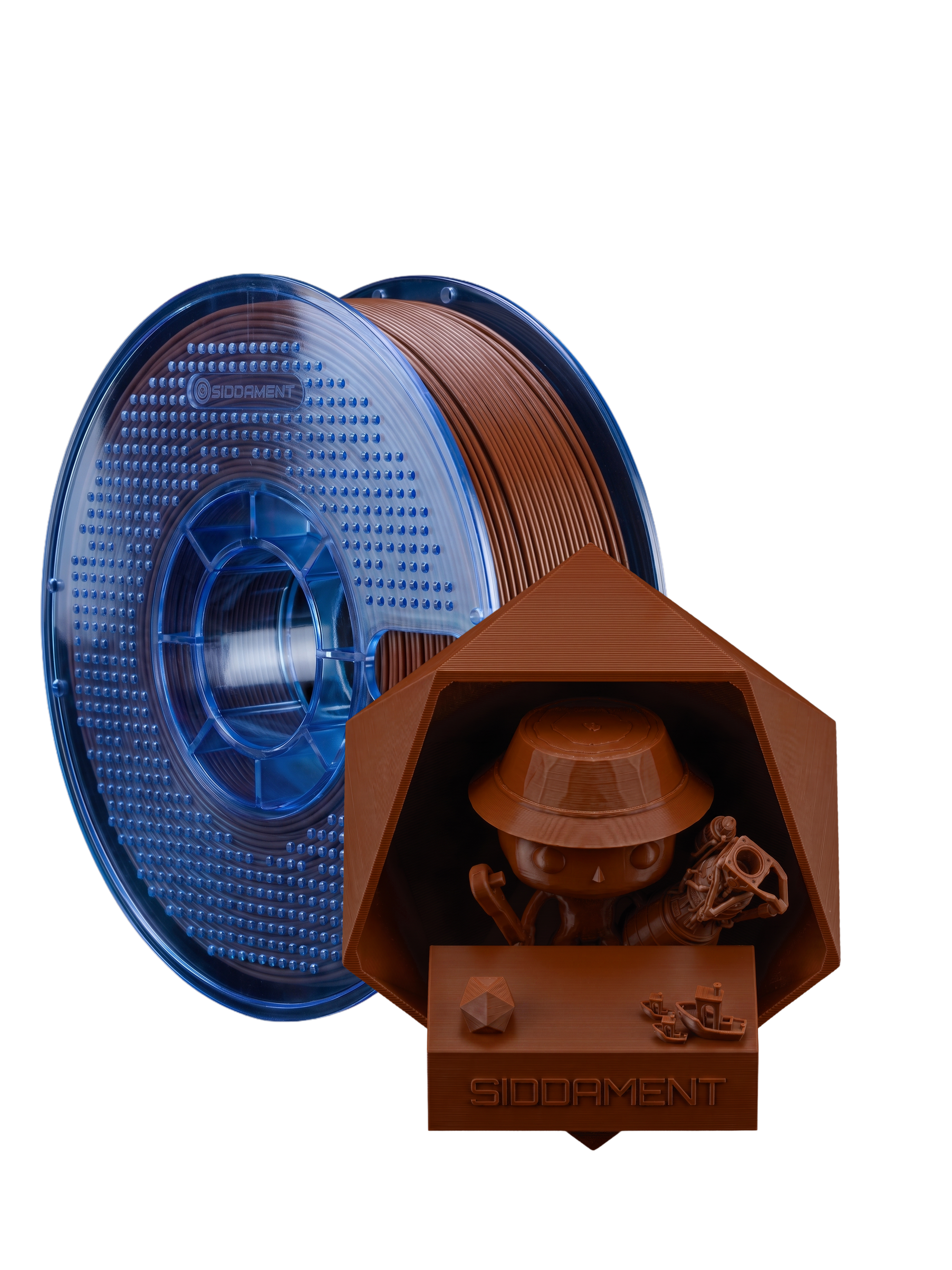 Matte Rust PETG V2 spool with 3D printed parts
