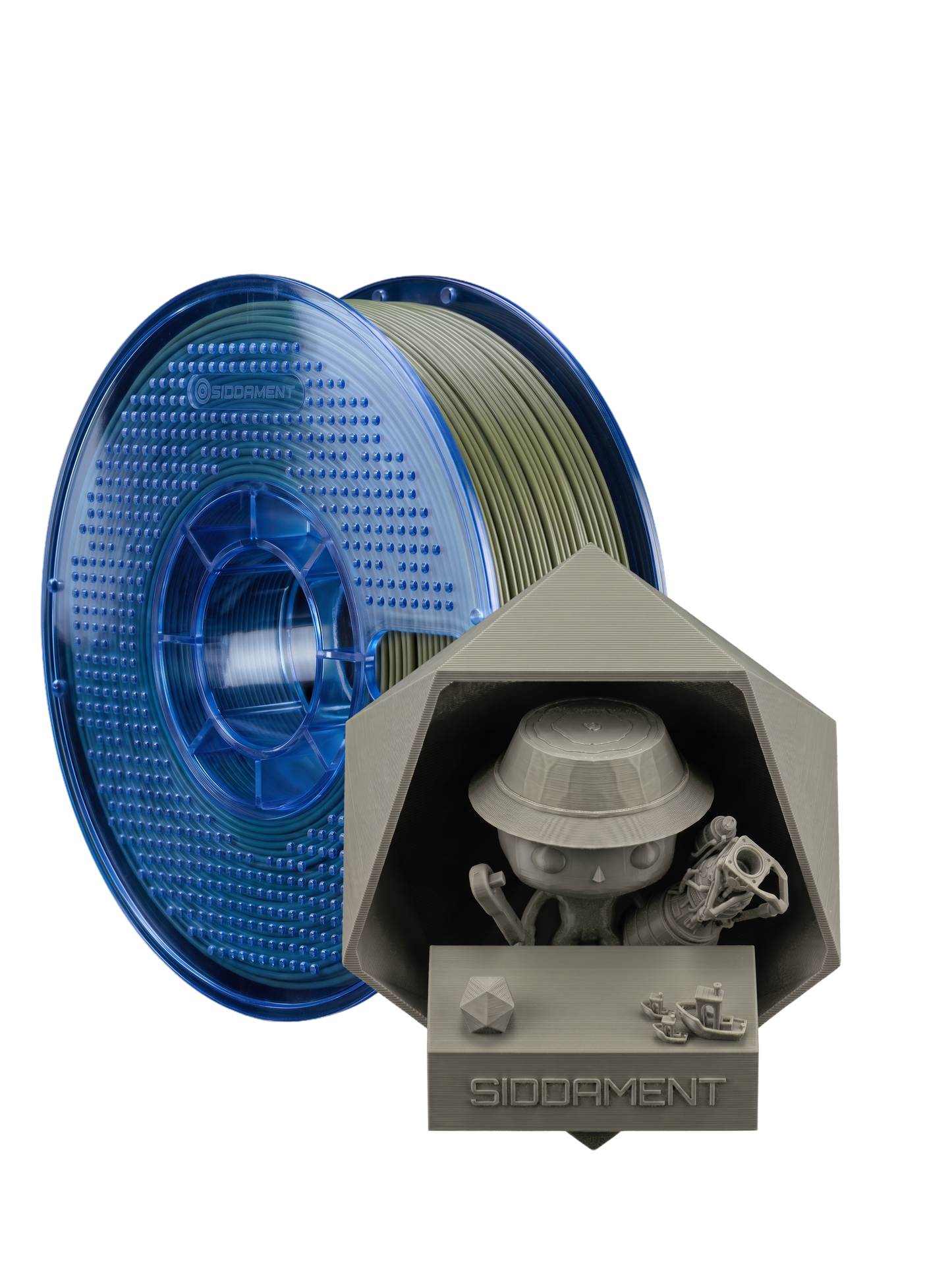 Matte Sage PETG V2 spool with 3D printed parts