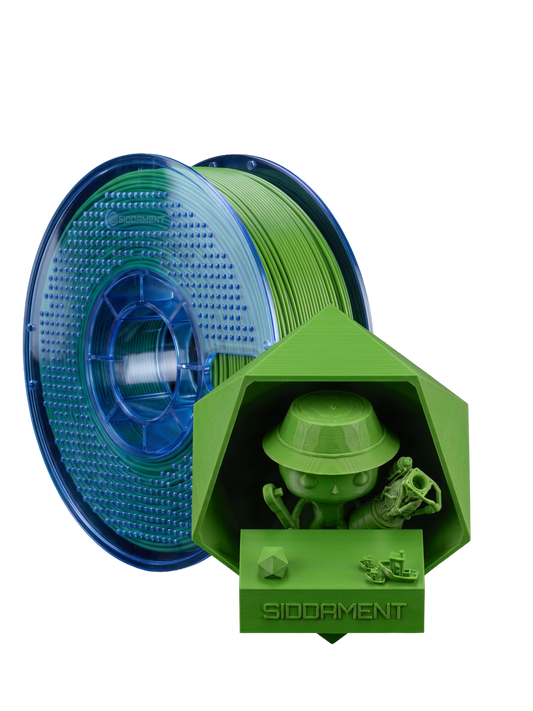 Matte Shi Green PETG V2 spool with 3D printed parts