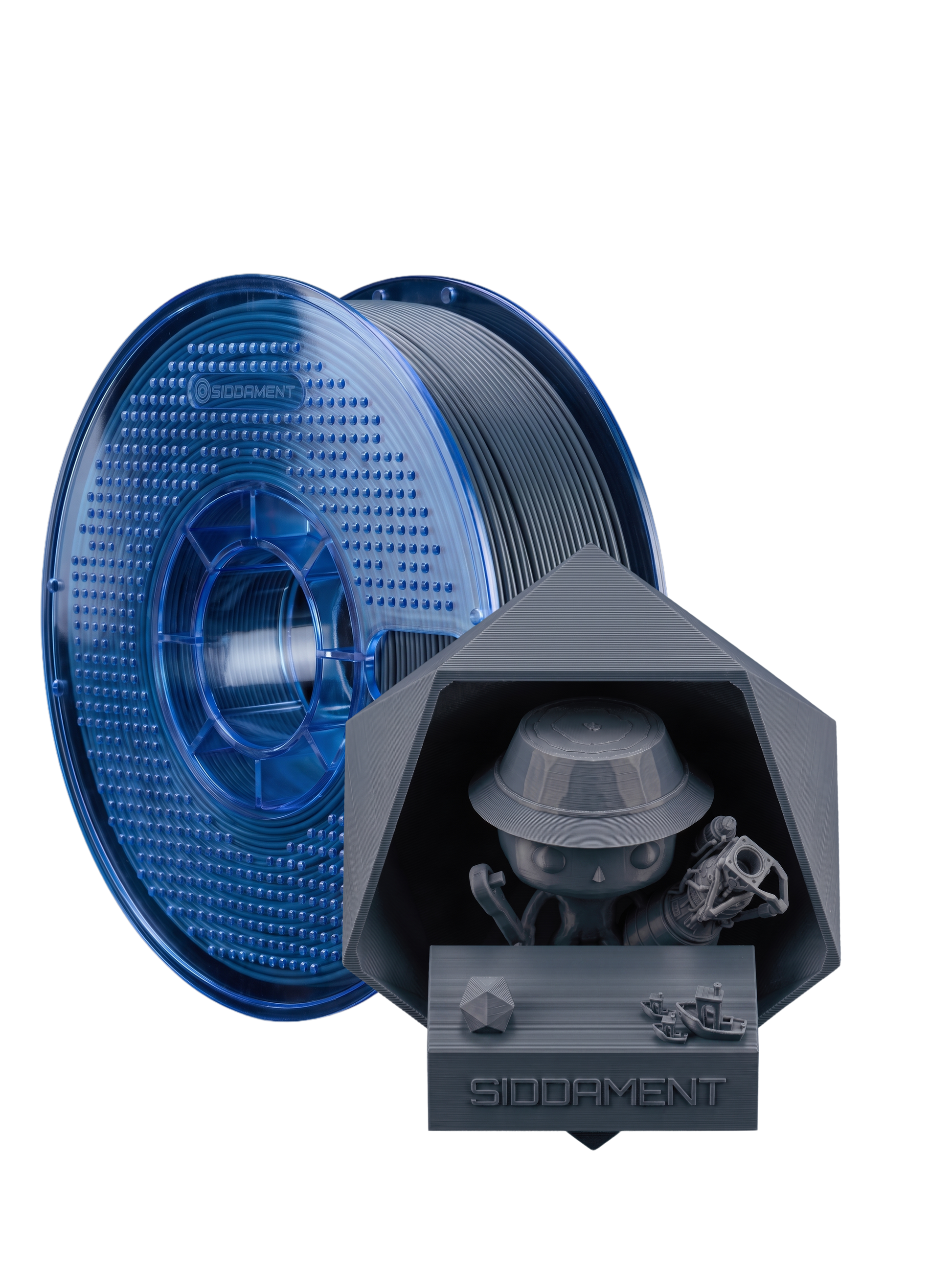 Matte Slate PETG V2 spool with 3D printed parts