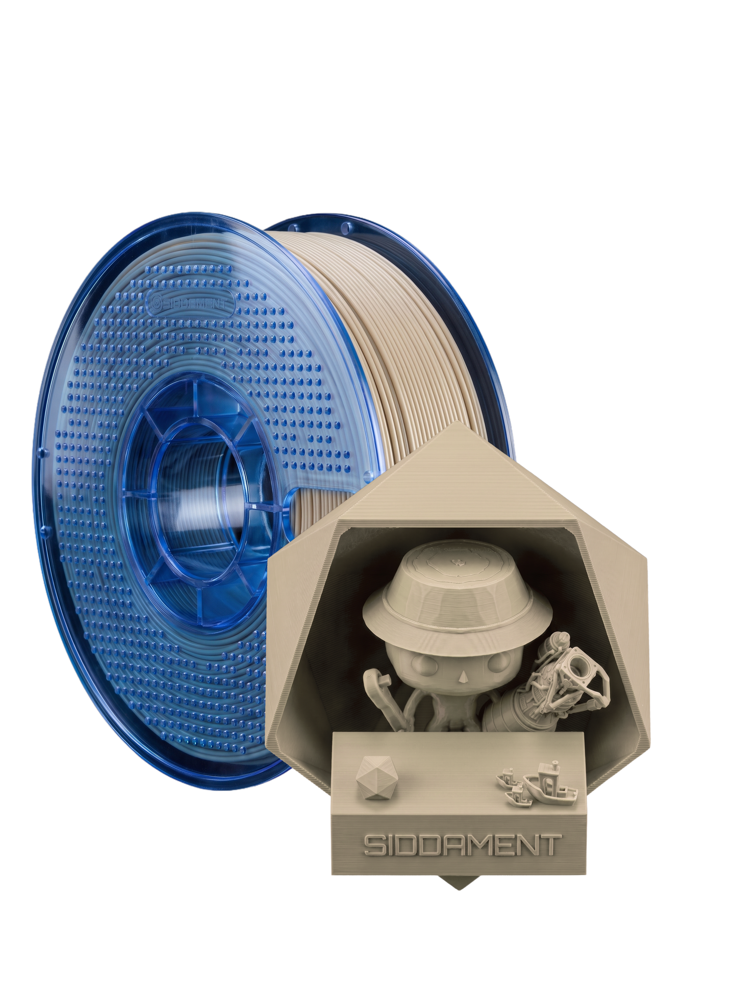 Matte Sleeper Beige PETG V2 spool with 3D printed parts