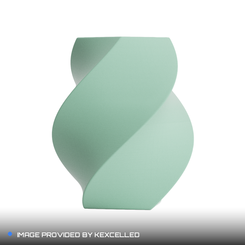 Matte Slender Green PLA V4 printed sample, image provided by Kexcelled