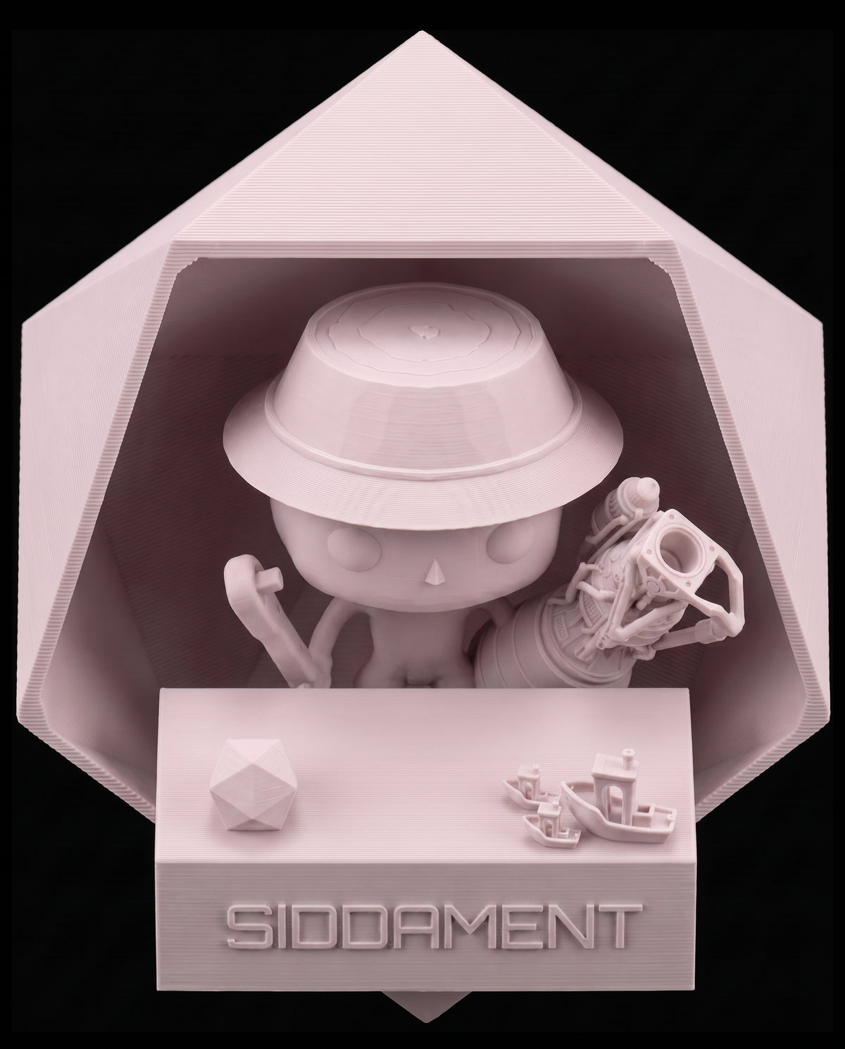 Matte Slender Pink PLA V4, printed SIDDAMENT figure