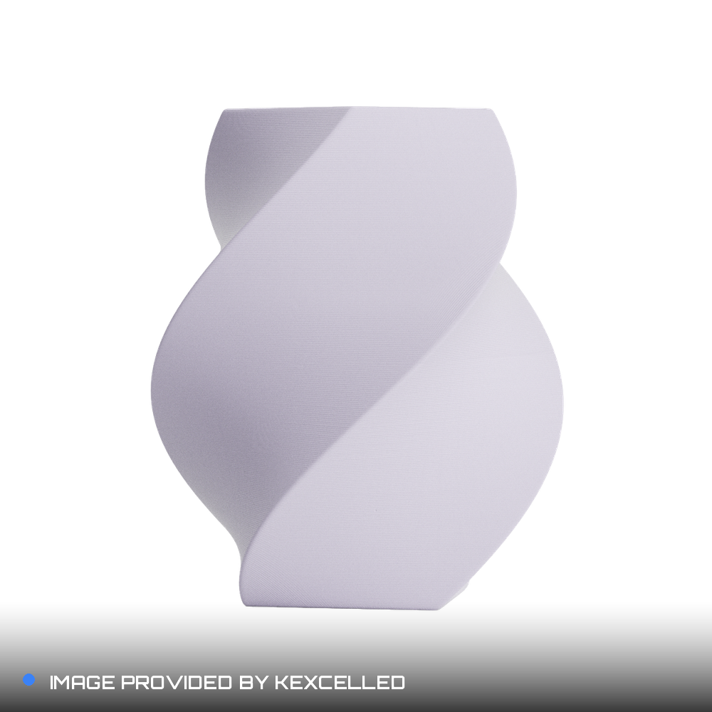 Matte Slender Purple PLA V4 printed sample, image provided by Kexcelled