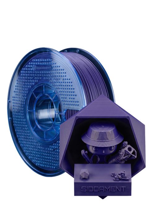 Matte Super Violet PETG V2 spool with 3D printed parts