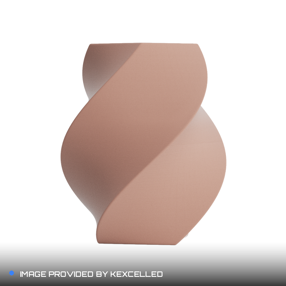 Matte Terracotta PLA V4 printed sample, image provided by Kexcelled