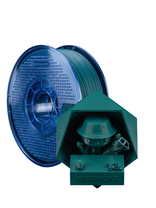 Matte Tool Blue PETG V2 spool with 3D printed parts