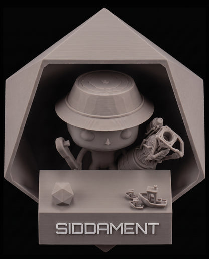 Matte Warm Gray PLA V4, printed SIDDAMENT figure