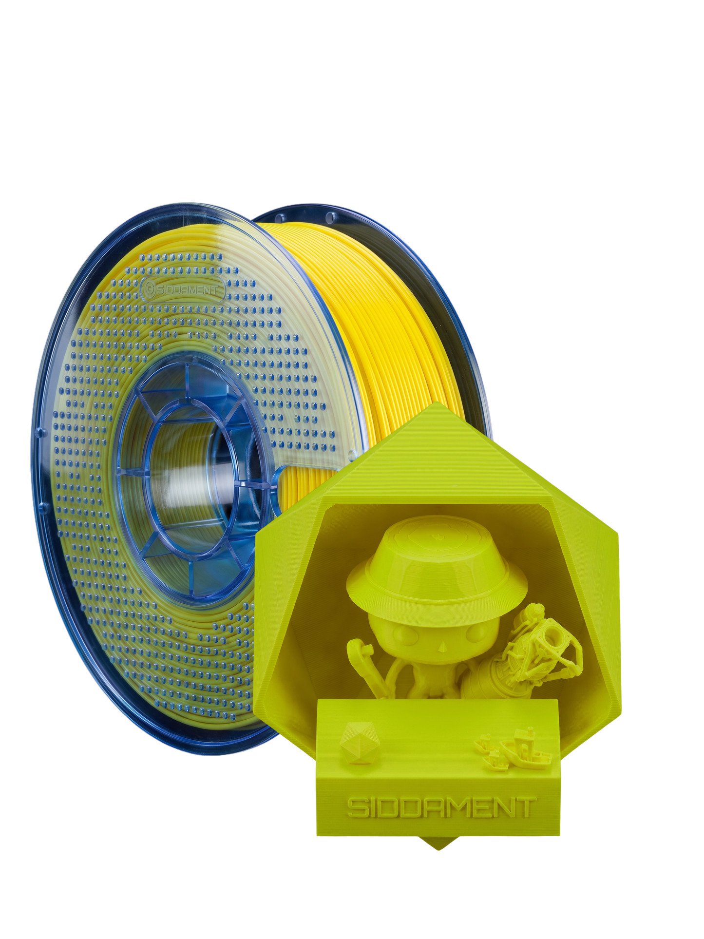 Matte Yellow PETG V2 spool with 3D printed parts