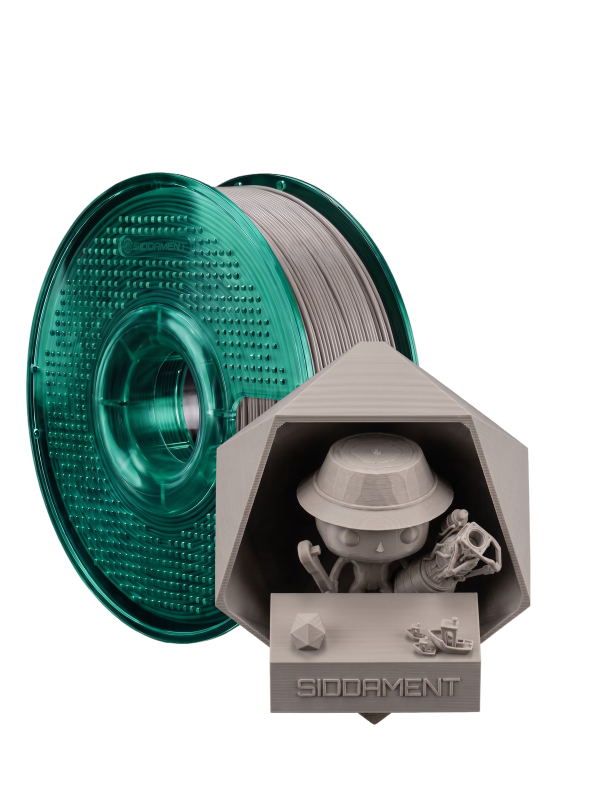Natural ASA V2 1.75mm 1kg filament and printed parts