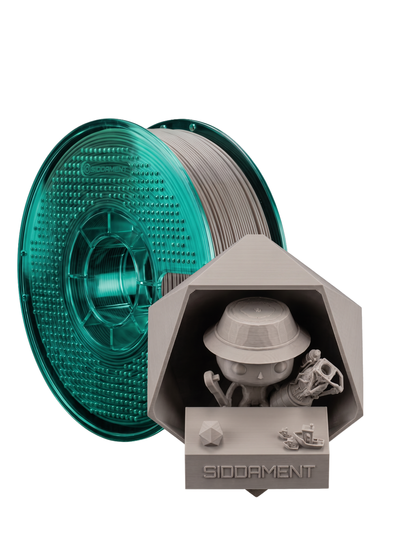 Natural ASA V2 1.75mm 1kg filament and printed parts