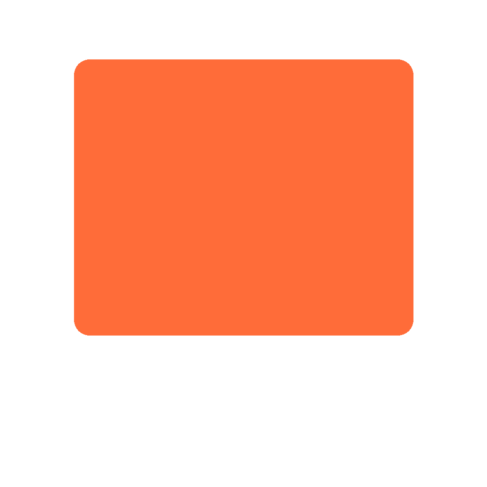 Orange Red colour swatch, Kexcelled code 5.035, hex #FF6C39
