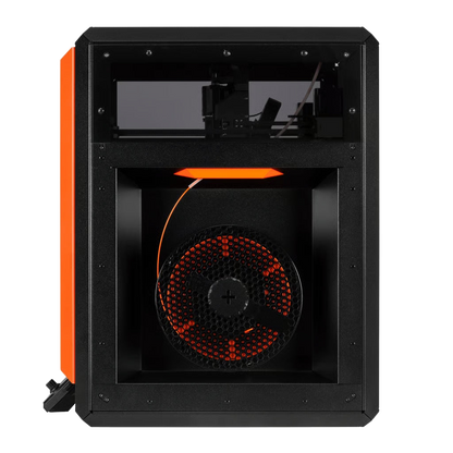 Prusa CORE One+ rear view showing internal spool holder
