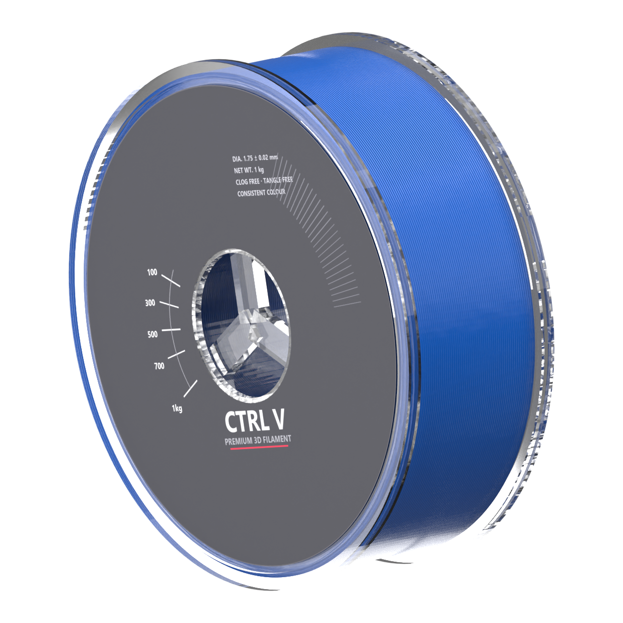 PETG Blue 3D printer filament spool