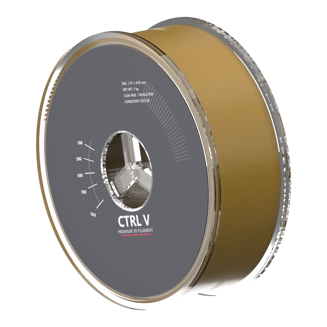 PETG Dual Color Black+Gold 3D printer filament spool