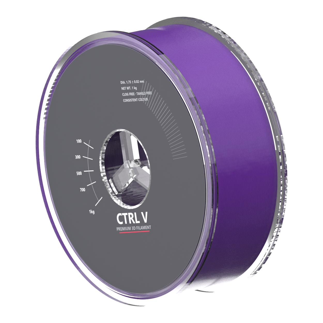 PETG Dual Color Black+Purple 3D printer filament spool