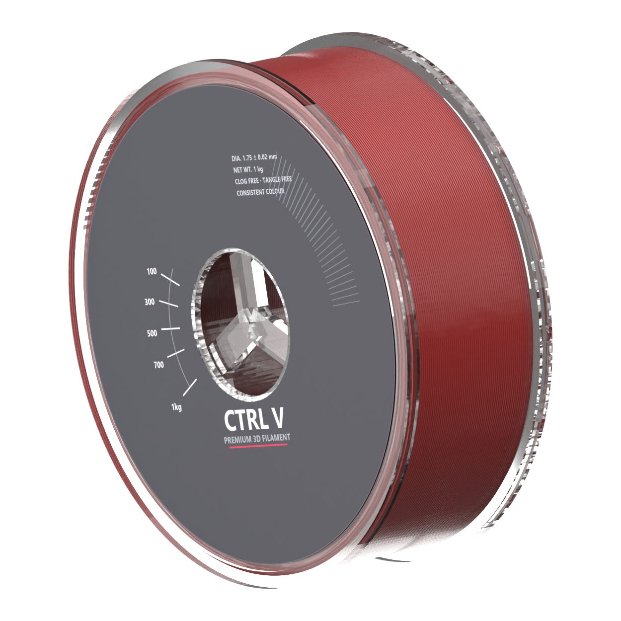 PETG Dual Color Black+Red 3D printer filament spool