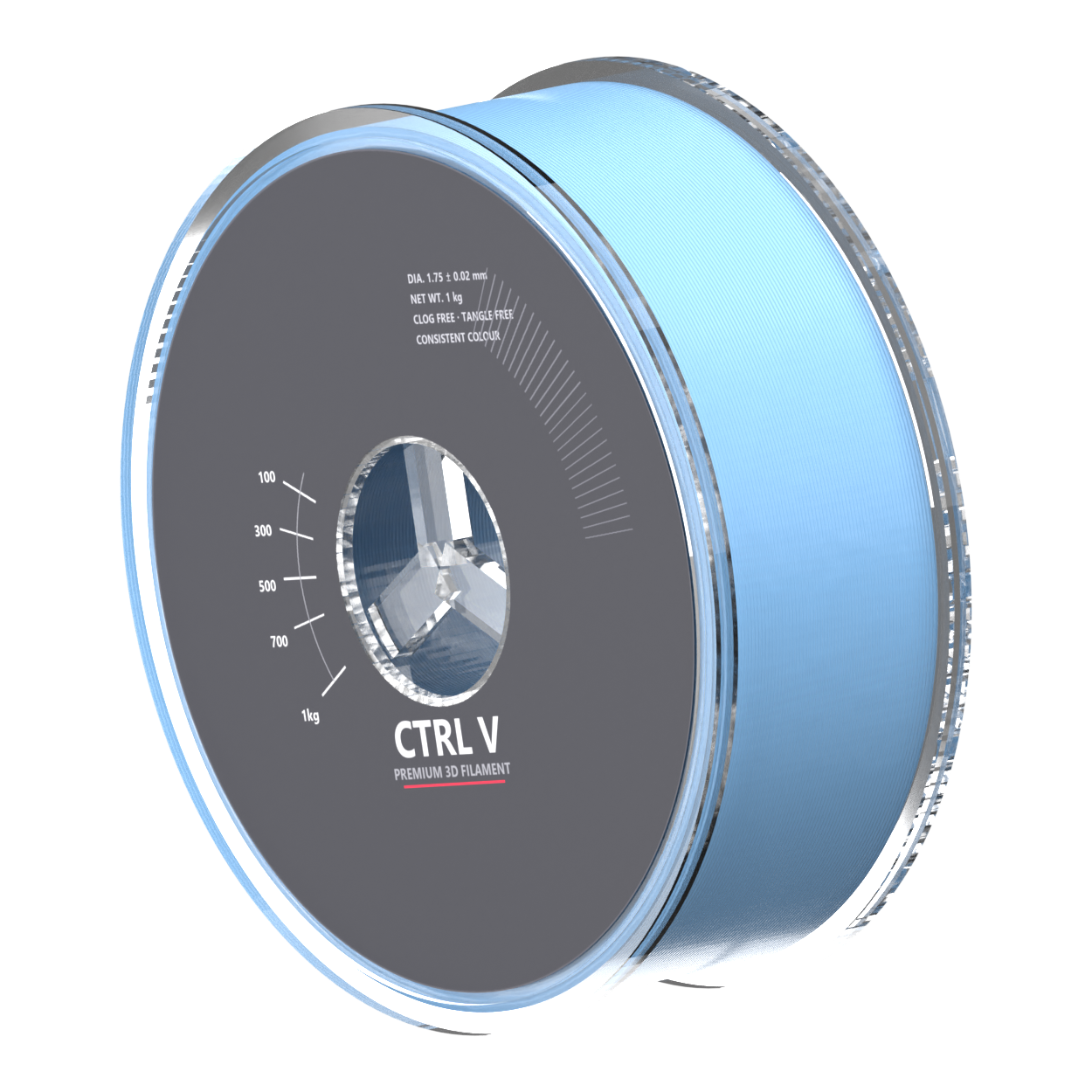 PETG Lake Blue 3D printer filament spool