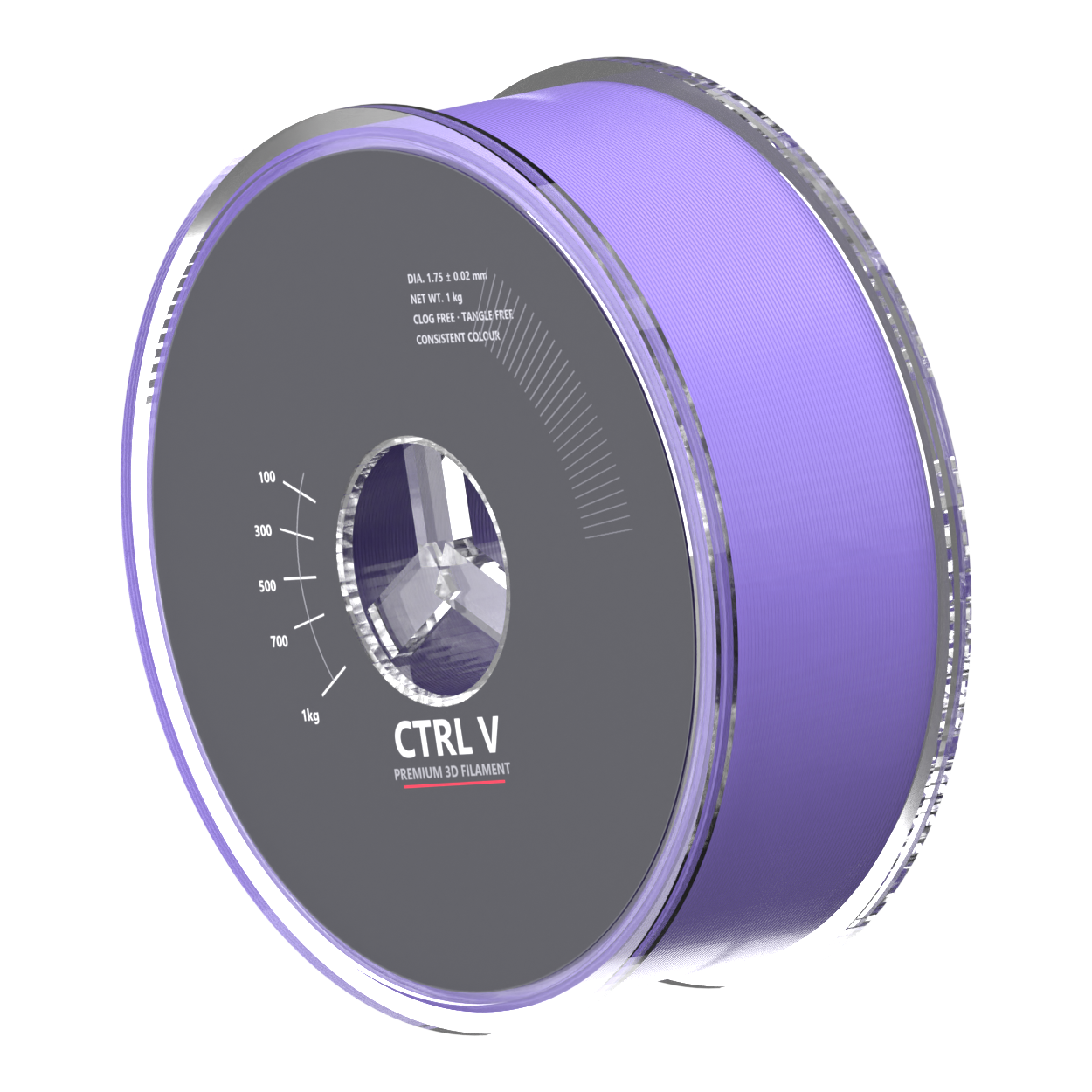 PETG Lavender Purple 3D printer filament spool