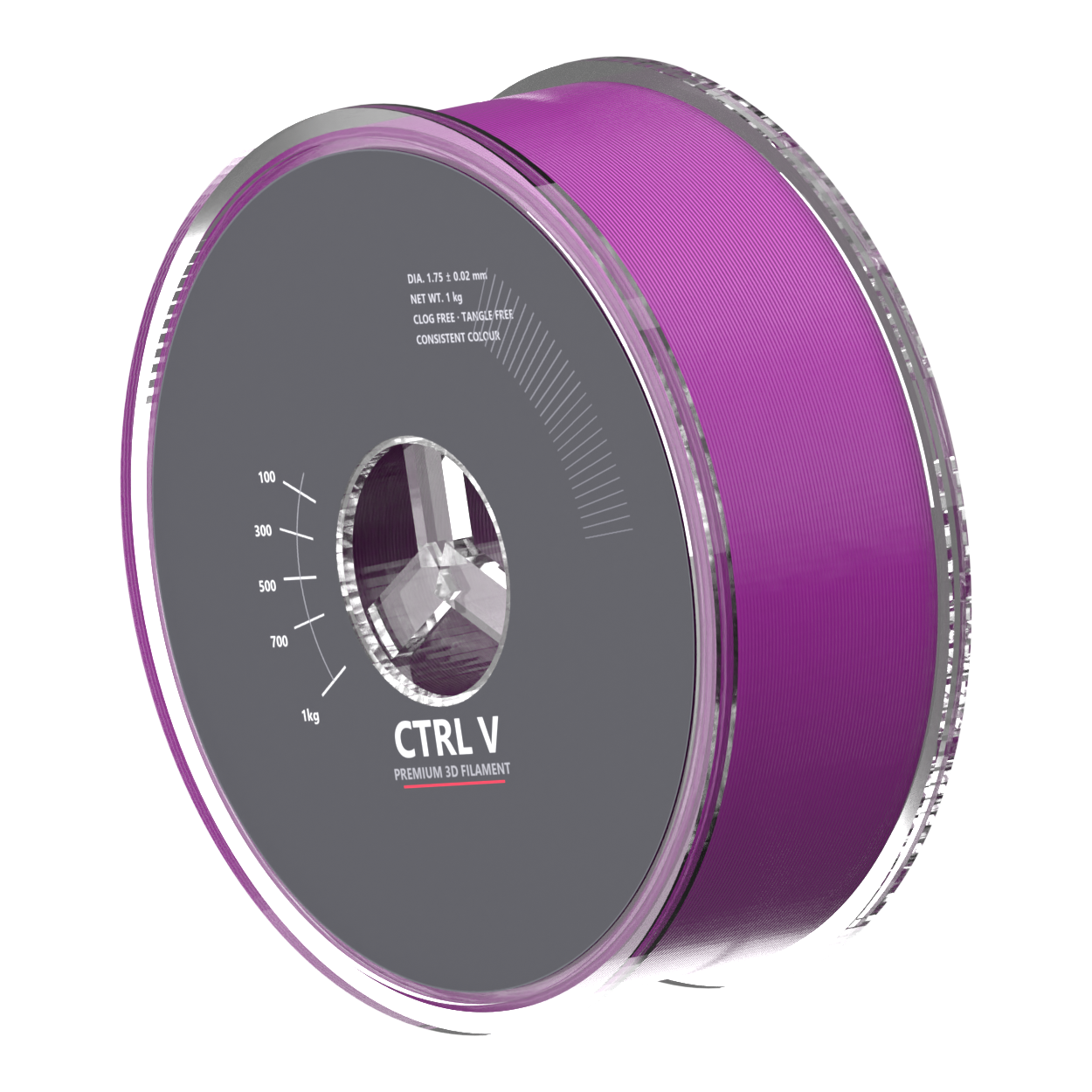 PETG Purple 3D printer filament spool