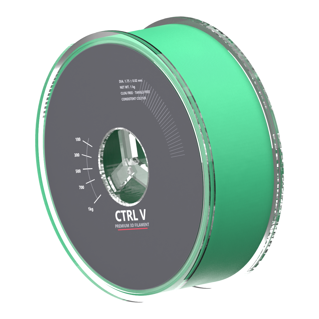 PLA Matte Emerald Green 3D printer filament spool