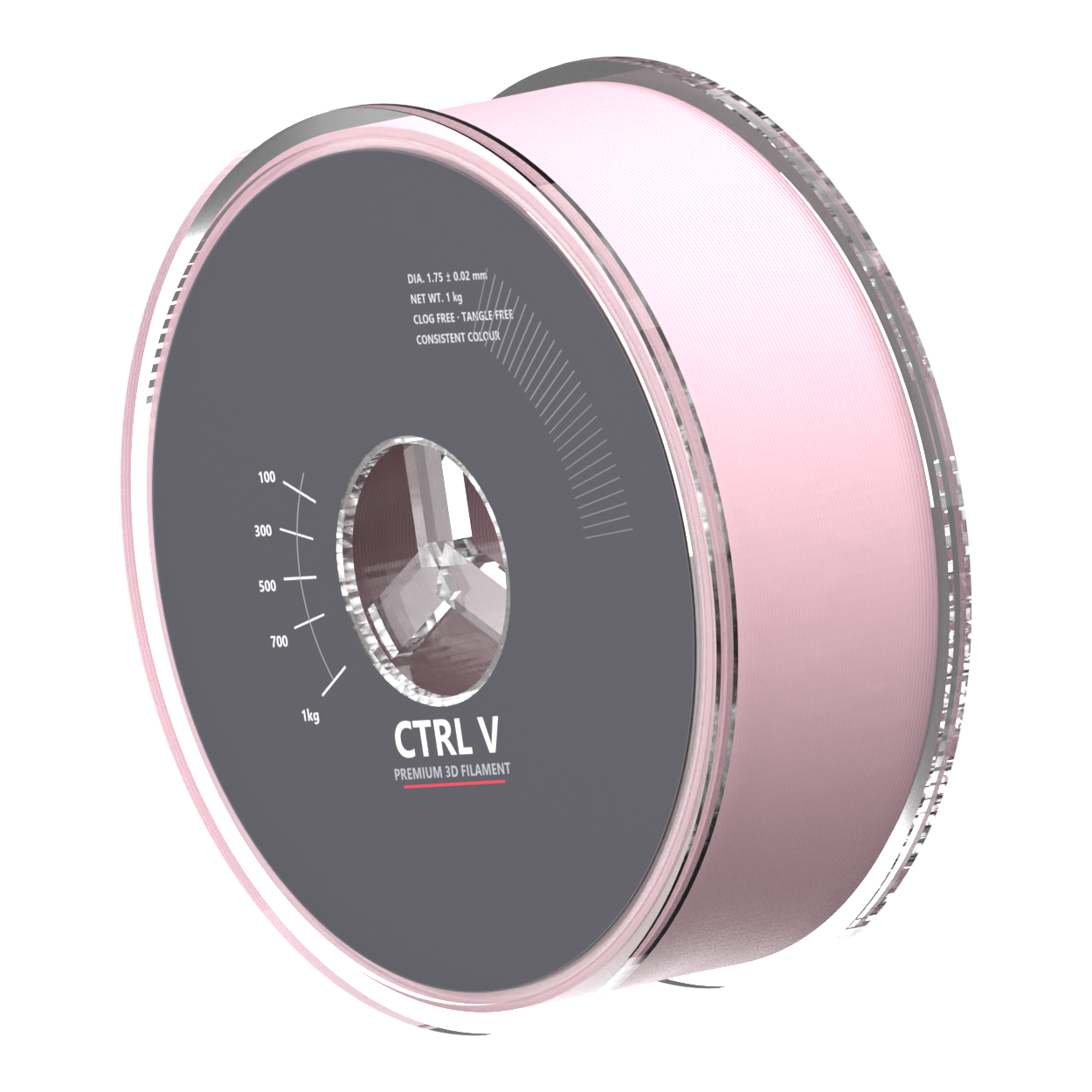 PLA Matte Pastel Pink 3D printer filament spool