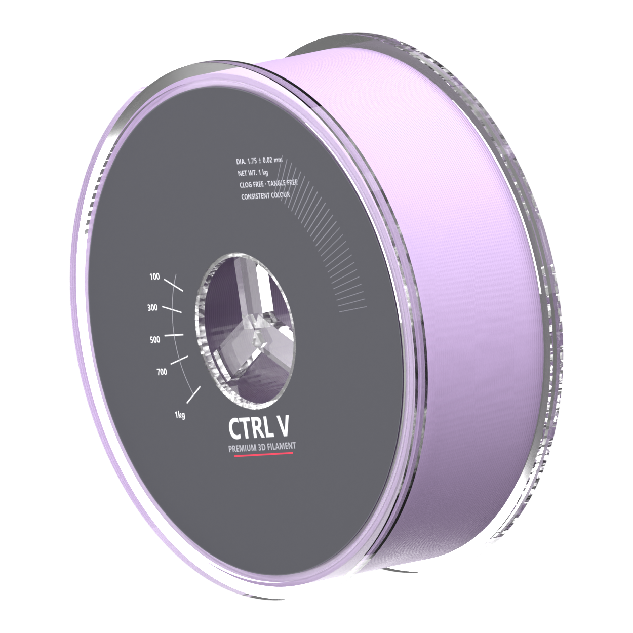 PLA Matte Pastel Purple 3D printer filament spool