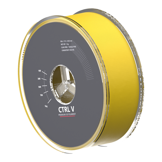 PLA Matte Yellow 3D printer filament spool