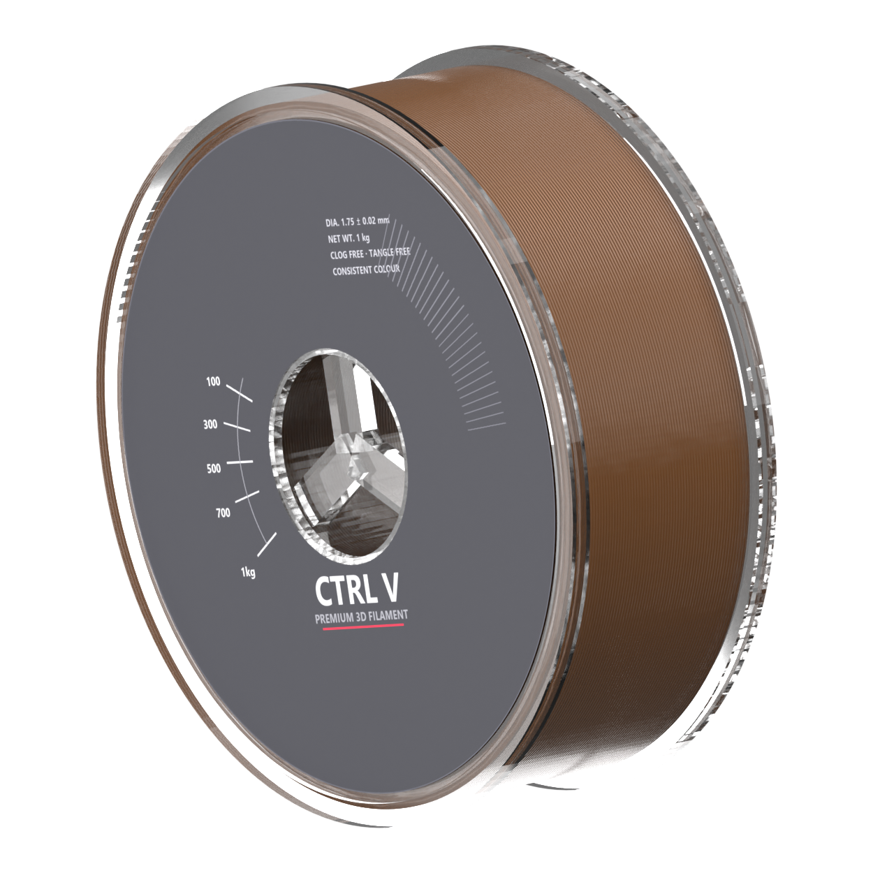 PLA Pro Brown 3D printer filament spool