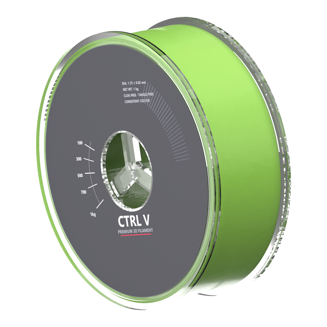 PLA Pro Light Green 3D printer filament spool