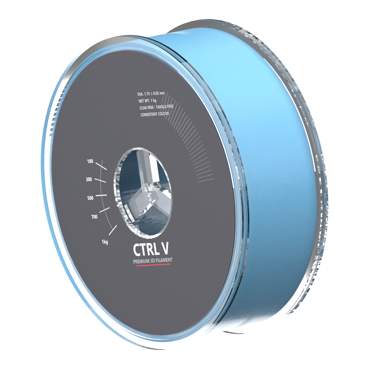 PLA Pro Sky Blue 3D printer filament spool