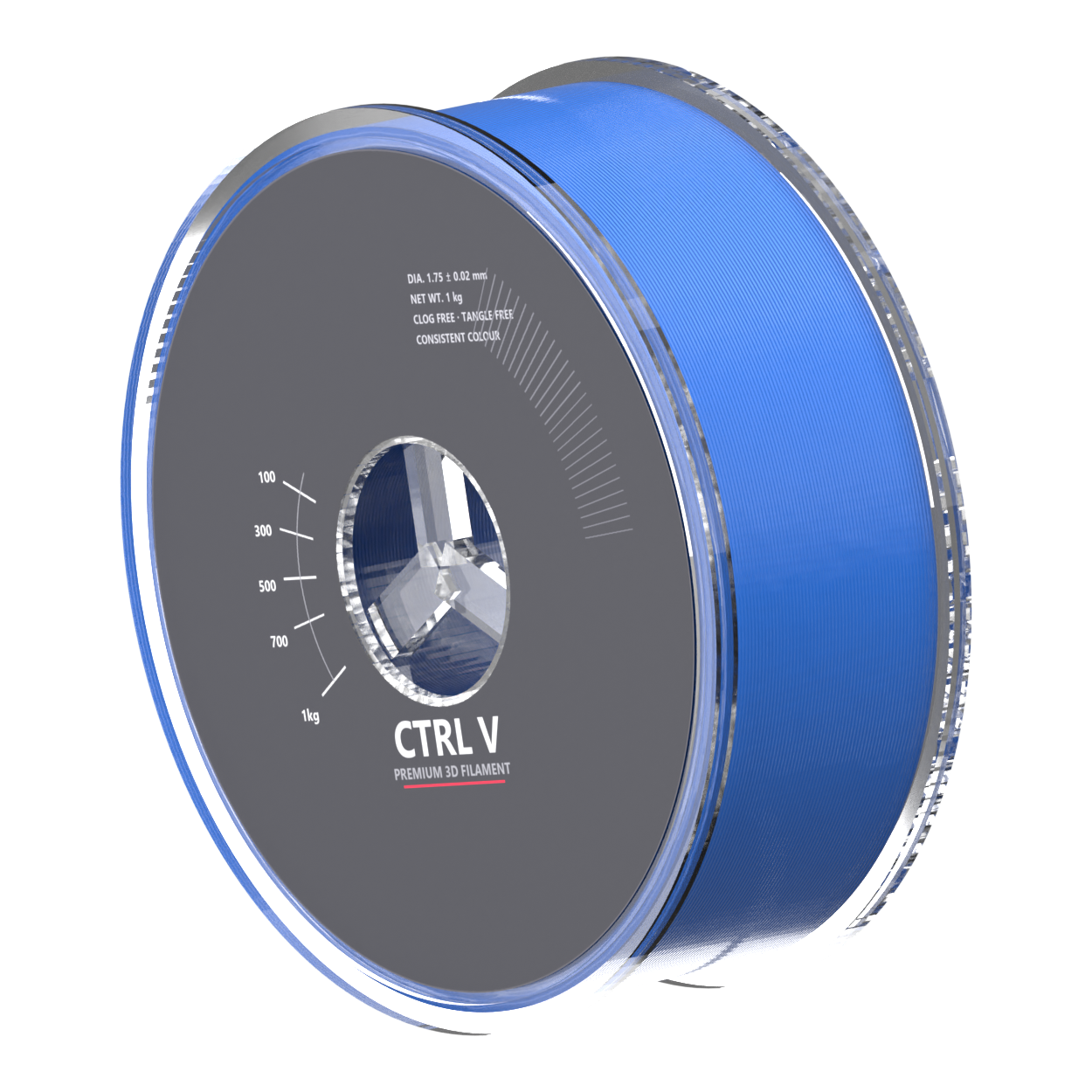PLA Silk Blue 3D printer filament spool