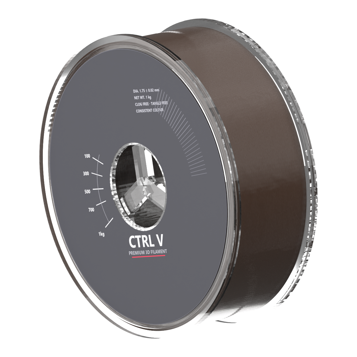 PLA Silk Brown 3D printer filament spool