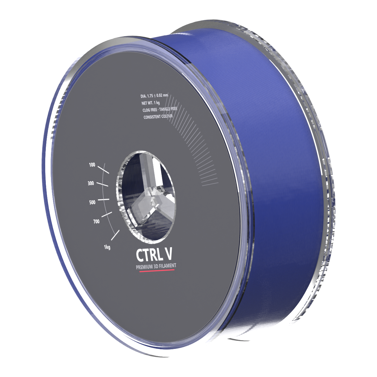 PLA Silk Dark Blue 3D printer filament spool