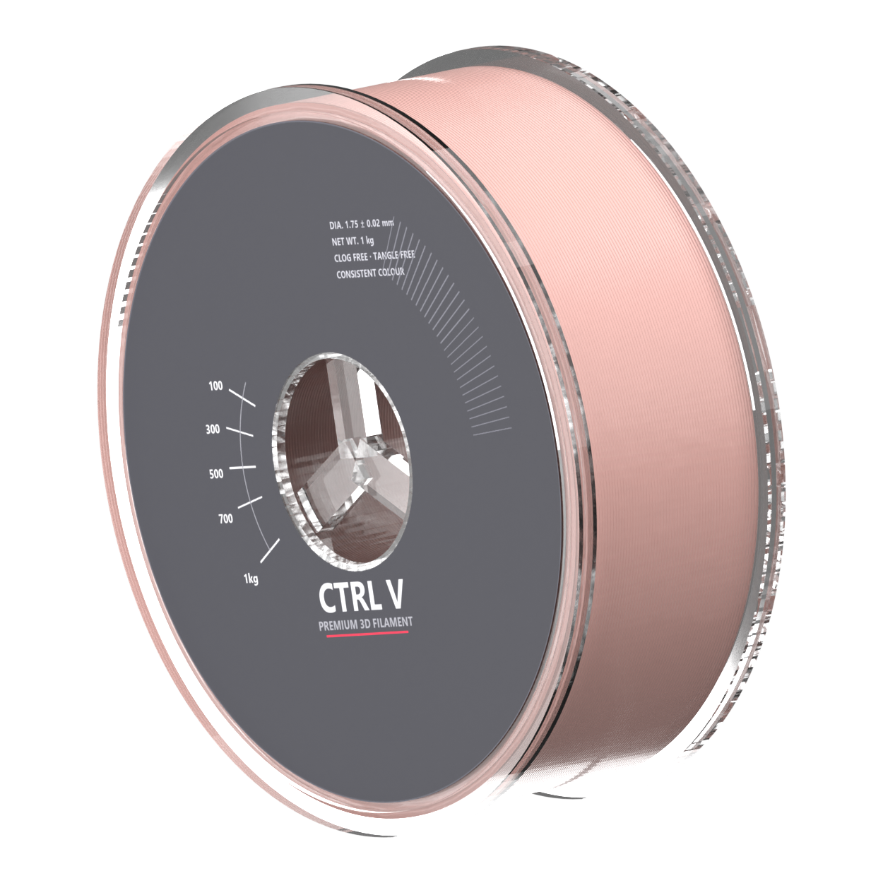 PLA Silk Rose Gold 3D printer filament spool