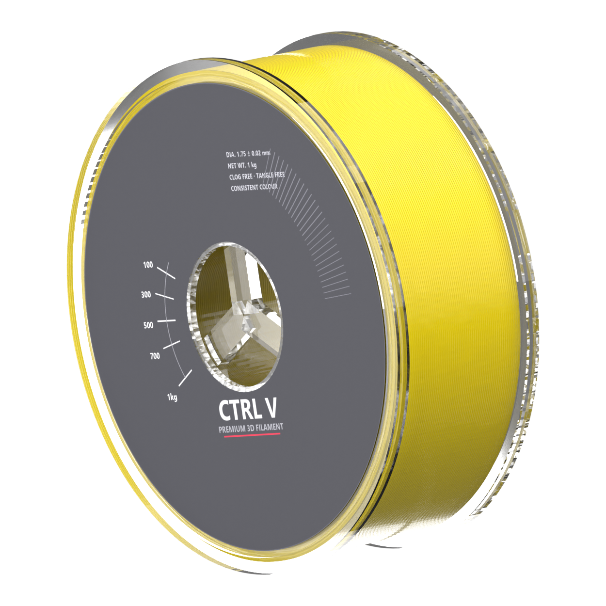 PLA Silk Yellow 3D printer filament spool