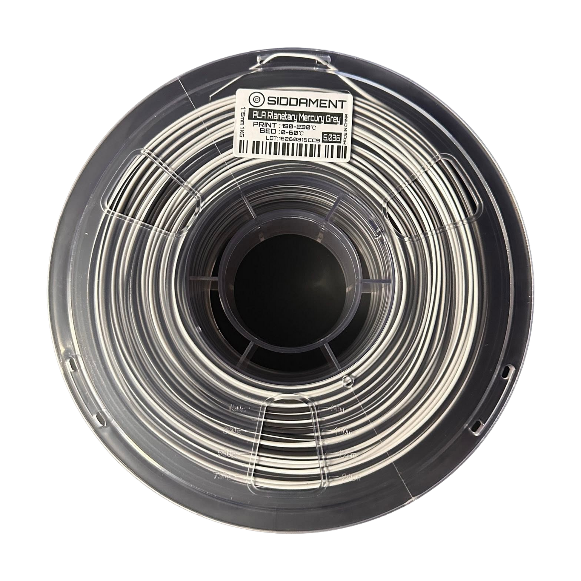 SIDDAMENT Planetary Matte PLA Mercury Grey — 1kg spool