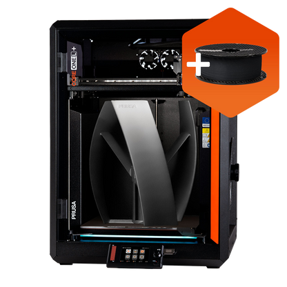Prusa CORE One L+ 3D printer, includes 1kg Galaxy Black filament