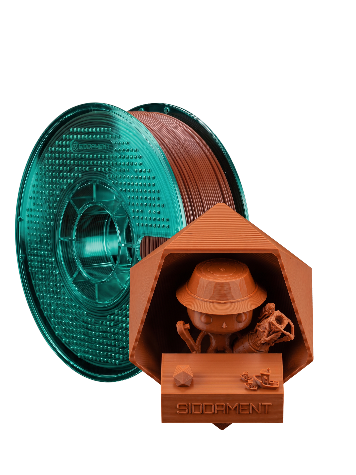 Red ASA V2 1.75mm 1kg filament and printed parts
