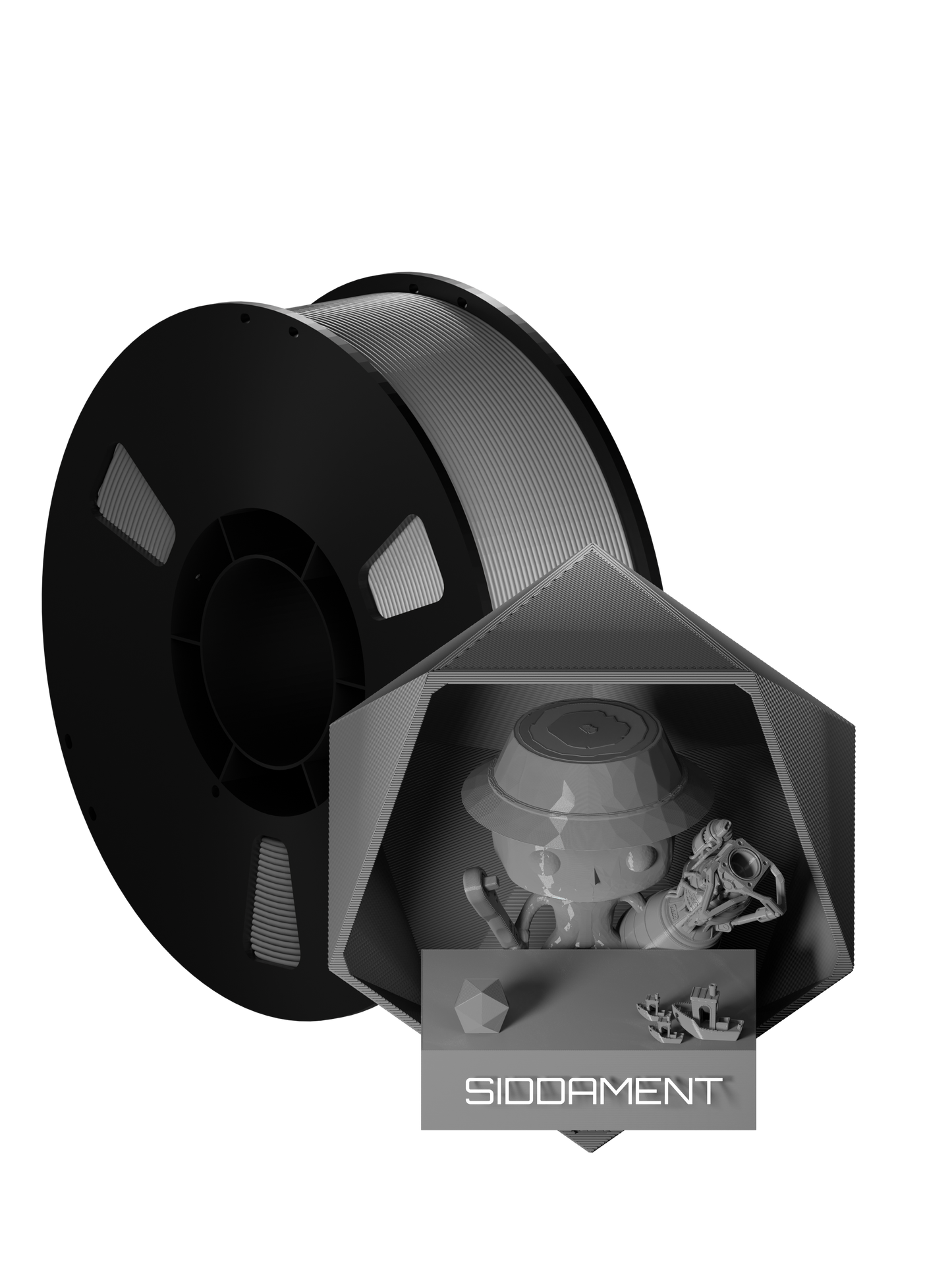 Silver ABS Black Spool