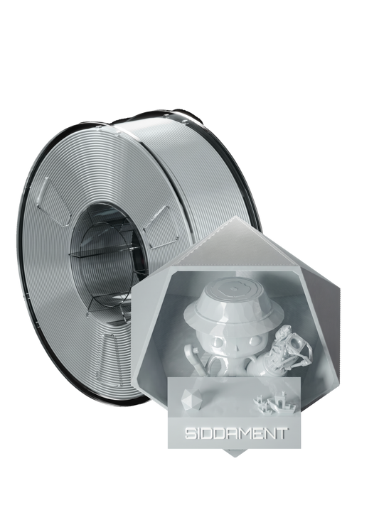 White PLA - spool and printed parts, matched to Nix #d8dfe0 [shot de79df4f]